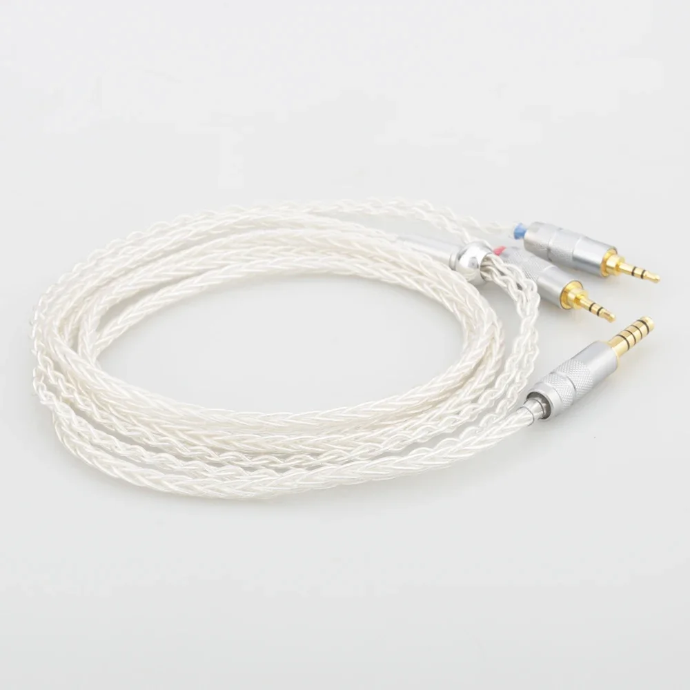 Audiocrast 8Cores 6N OCC Silver plated cable 4.4Mm Plug Headphone Upgraded cable for SUNDARA he400i he400s HE560