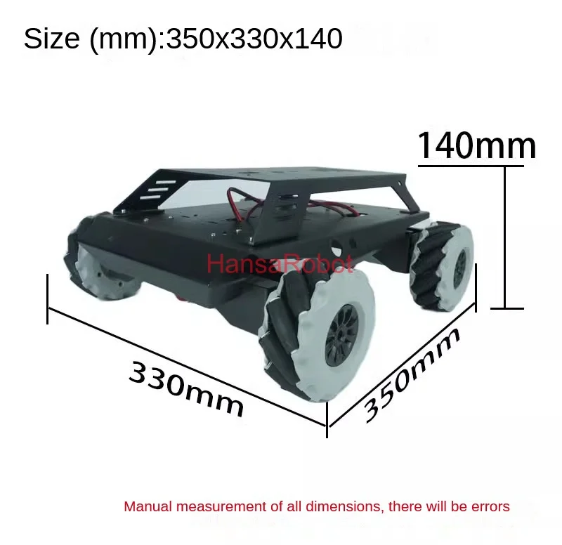 V5 4WD Double Chassis Metal Mecanum Wheel Intelligent Robot Car 24V DC Motor 50KG Load Capacity Supports Wireless Control - Image 5