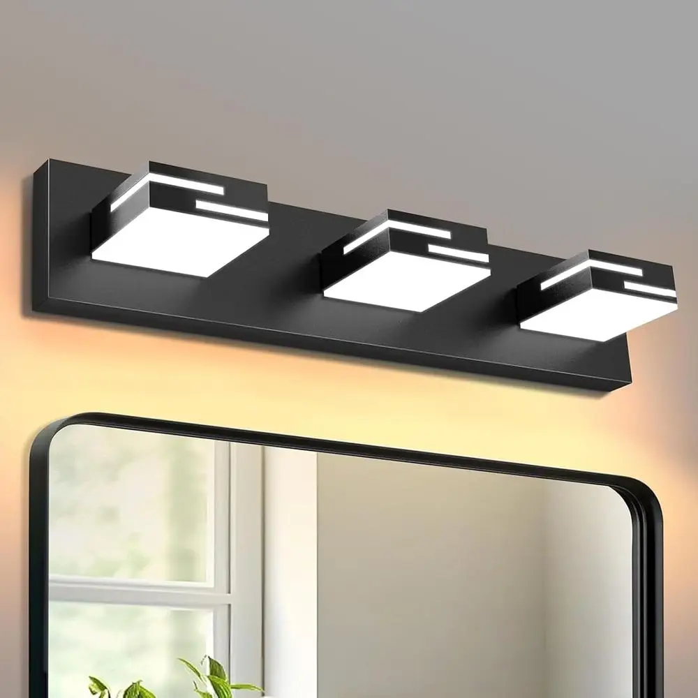 

LED ern Bathroom Vanity Light ixtures 3-Light 5CCT Dimmable Matte Black Vanity Lights or Bathroom Lighting ixtures Over Mirror,