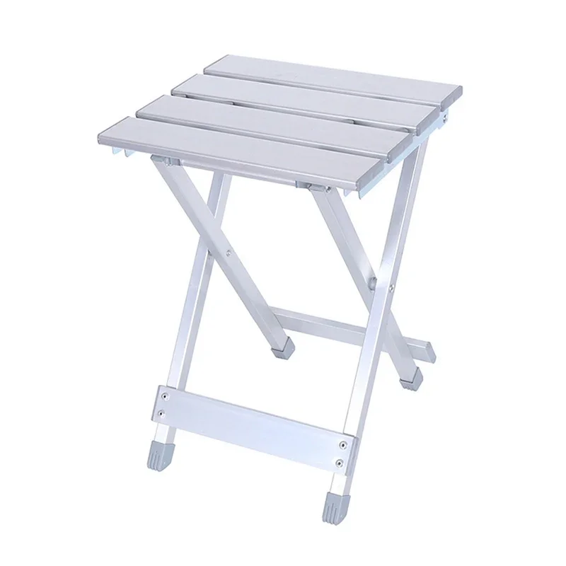 Home Folding Stool 40CM Height Collapsible Portable Aluminum Alloy Fishing Stool Chair For Outdoor Camping Kitchen Garden