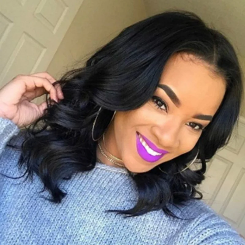 New Synthetic Wig Women's Middle Section Big Wave Long Curly Hair African Black High Temperature Silk Chemical Fiber Head Cover