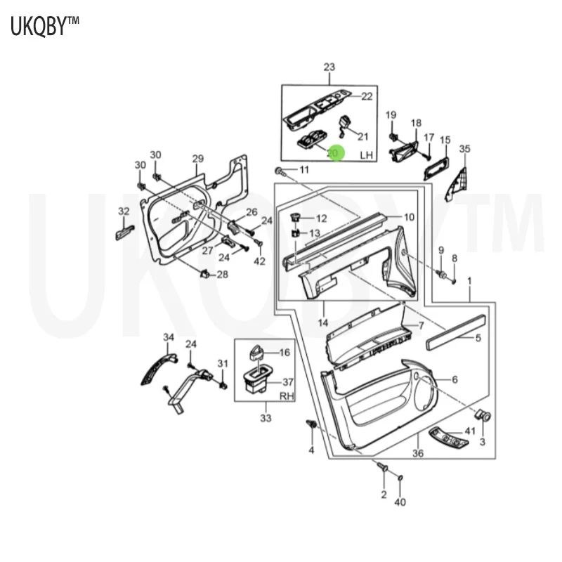 Applicable for 08-15 Bu ic k Ex ce ll e car window regulator switch, left front door switch, window button 9019476