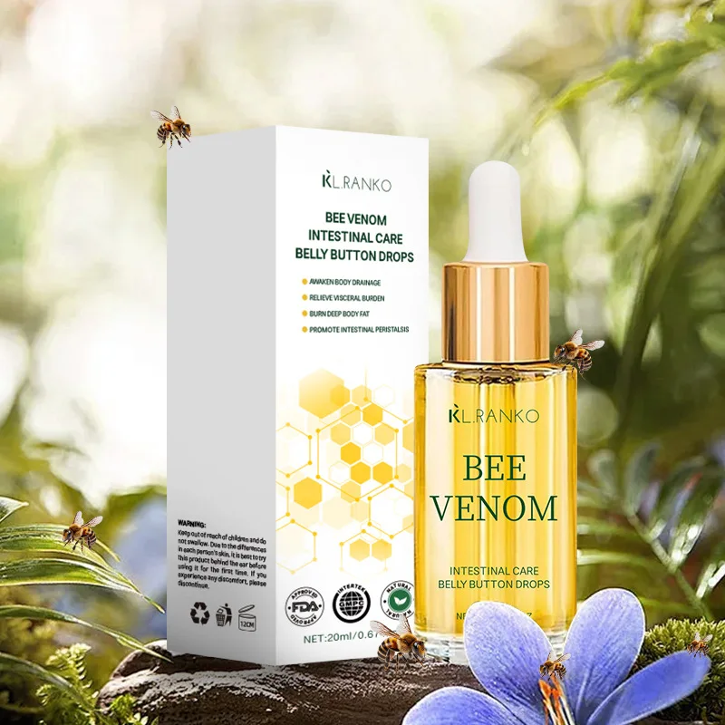 Bee Venom Buttom Detox Slimming Oil Fat Burning Shrinking Weight Loss Anti-Cellulite Promote Metabolism Massage Essential Oil