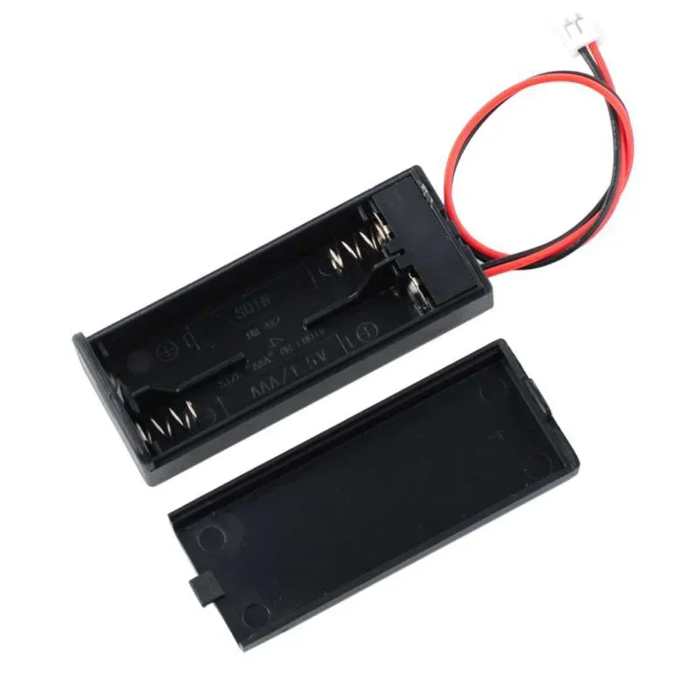 2 Slot AAA Battery Holder Box with Switch Cover JST PH2.0 Connector Line for Microcontroller Development Board Line PC Tool