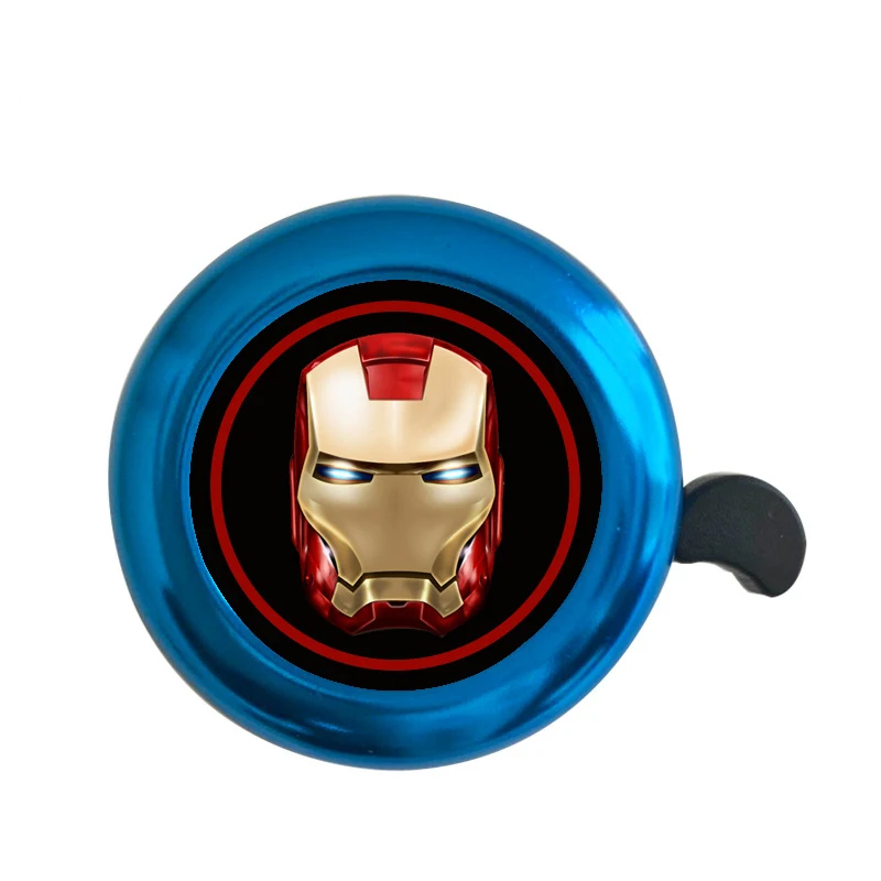 5 سنتيمتر سبايدرمان أنيمي بوق الدراجة الرجل الحديدي كابتن أمريكا سبائك الألومنيوم دراجة جرس حلقة سوبر بصوت عال الدراجة اكسسوارات الاطفال الهدايا