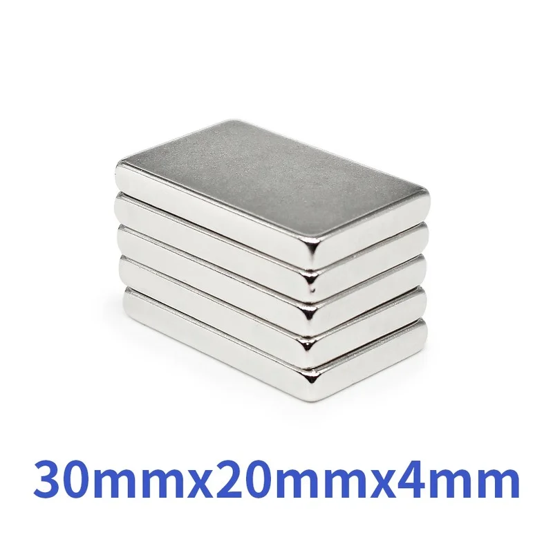 2/5/10/15/20/30 pz 30x20x4mm forte ricerca magnete foglio N35 blocco rettangolare magnete permanente al neodimio 30x20x4 30*20*4mm