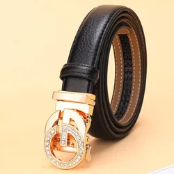 High Quality New Thin 2.5cm Luxury Brand Women Belts Famous Genuine Leather Belts for Women Designers Buckle Strap belt Jeans