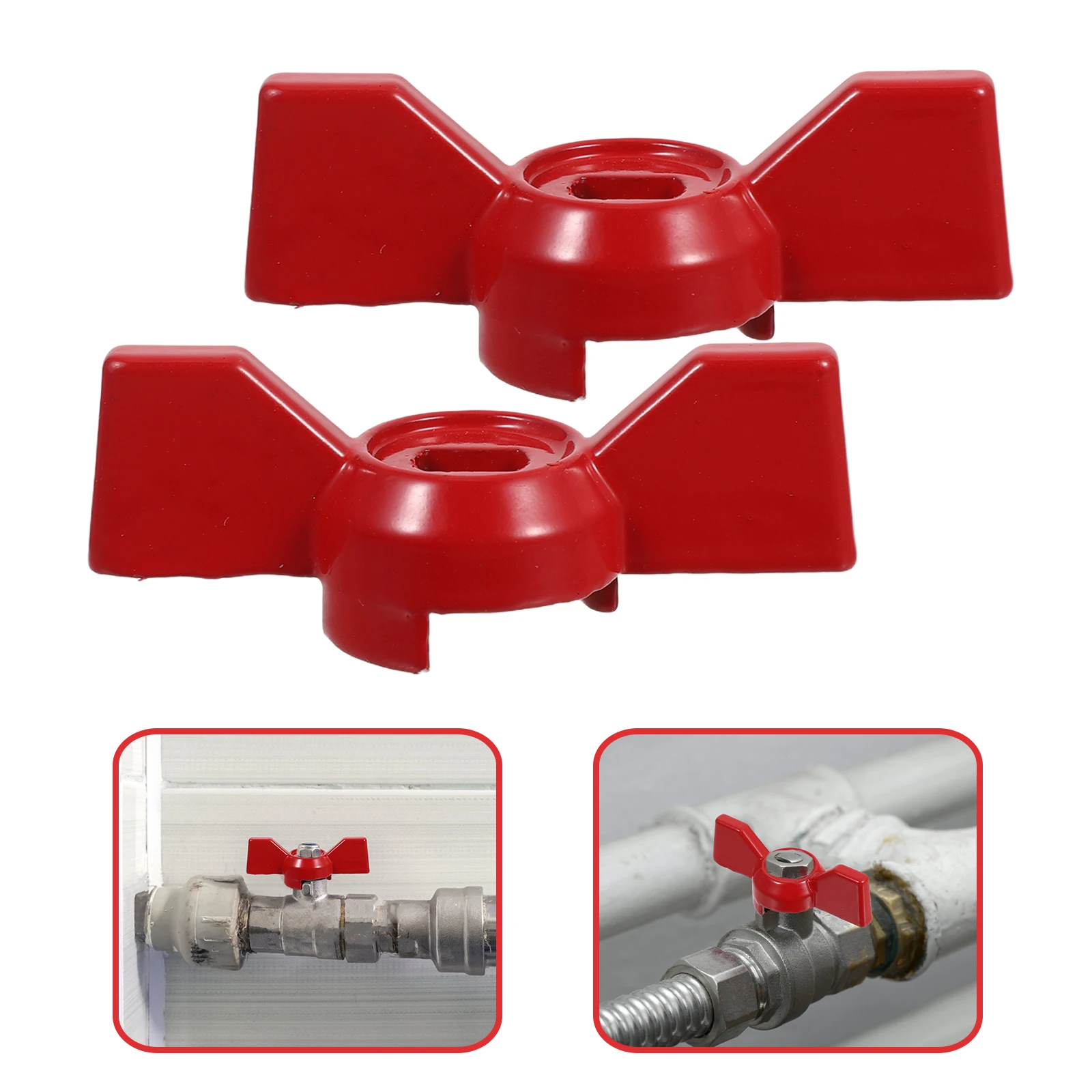 

4pcs Universal Ball Valve Handle Replacement, Water Shut Off Butterfly Handle For Outdoor Garden Faucet Repair, Hole Dia 6x10mm