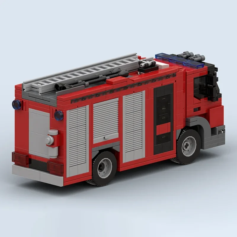 Moc blocos de construção rotterdam tecnologia de motor de incêndio tijolos modulares modelo presentes brinquedos de natal conjuntos diy montagem!