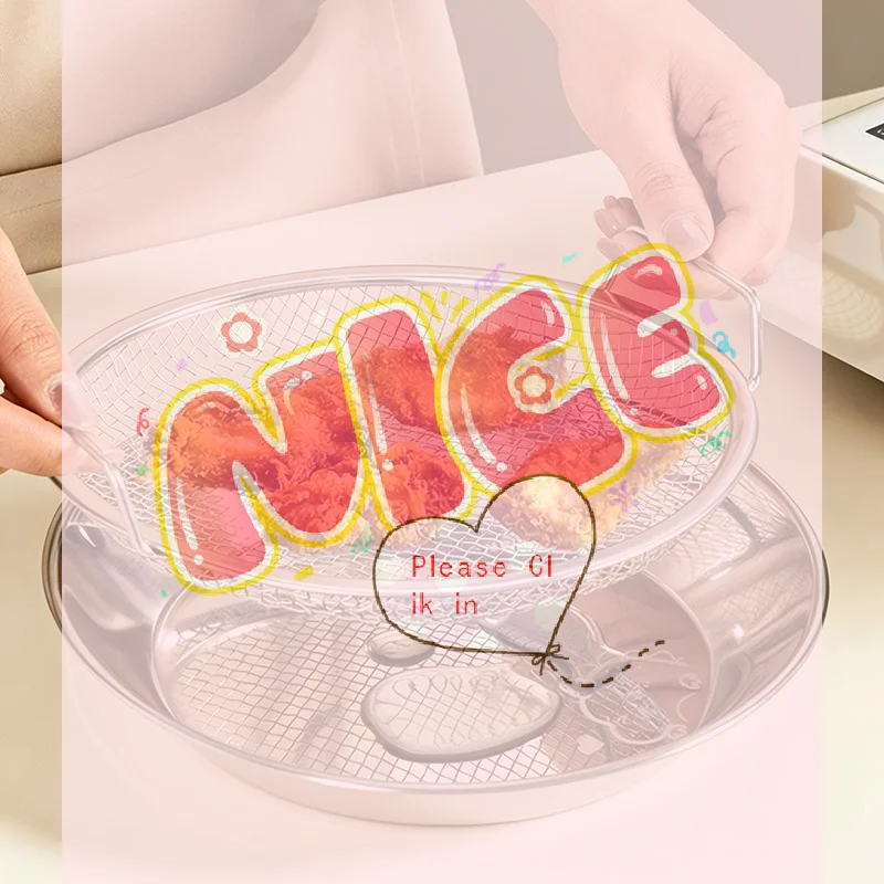 

【BA】Stainless Steel Oil Drainer Tray Mesh Kitchen Frying Pan Strainer for Quick Filtration and Oil Removal Tool
