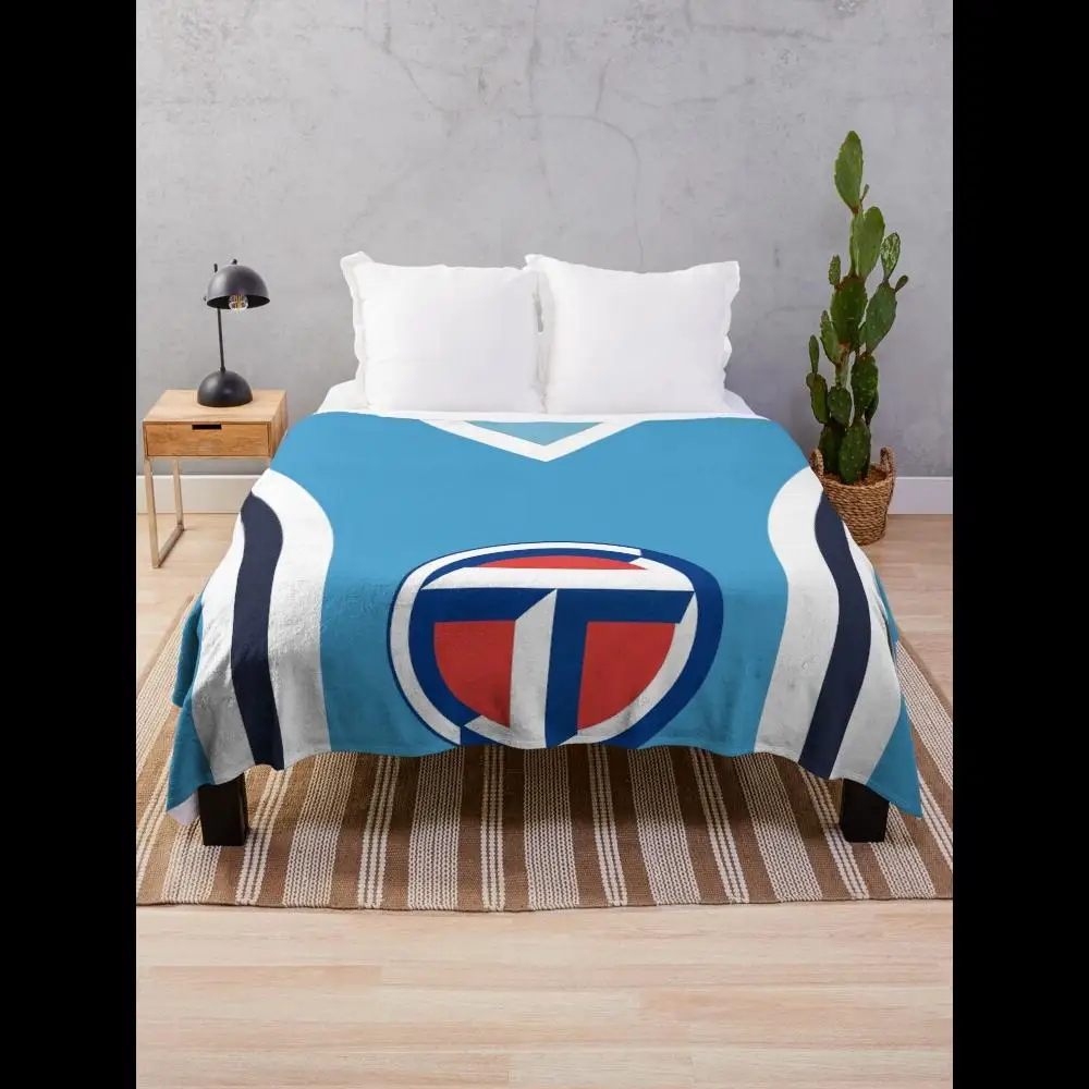 Coventry City Classic Blue Double Striped Kit Überwurfdecke, weiches, gemütliches Heimtextilien für Couch oder Bett