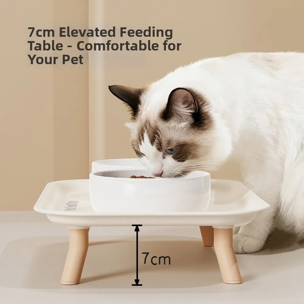 large-capacity-pet-double-bowl-anti-splash-anti-flip-ceramic-cat-bowl-neck-protection-ceramic-pet-food-water-feeder-dog-feeder