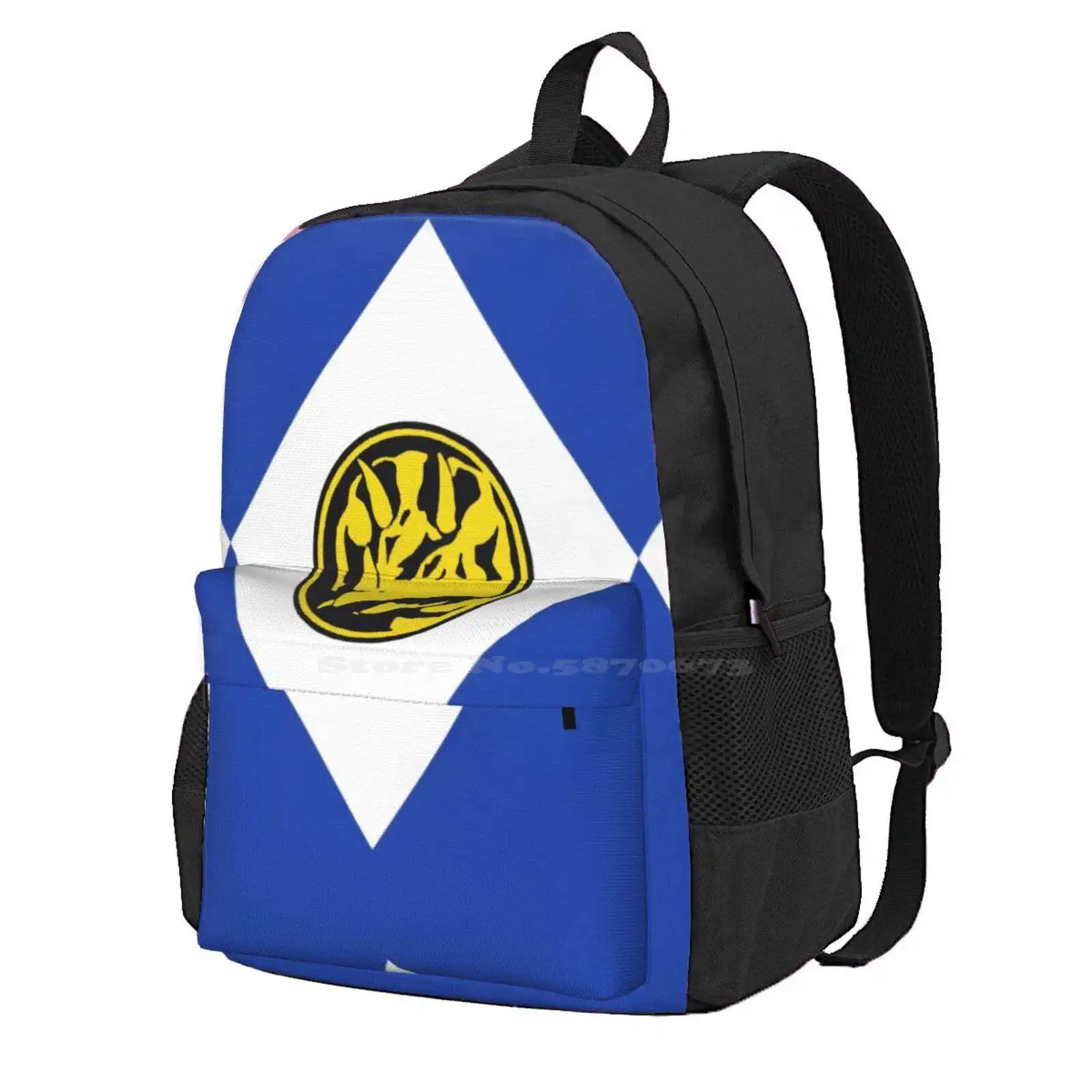 Go Go Blue Ranger Hot Sale Schoolbag Backpack Fashion Bags Blue Ranger Retro Go Go 90S Geekery