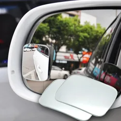 2Pcs Small Rearview Mount Safety Tool Car Side Auxiliary Blind Spot Wide Angle View Mirror For Car Truck Universal Accessories