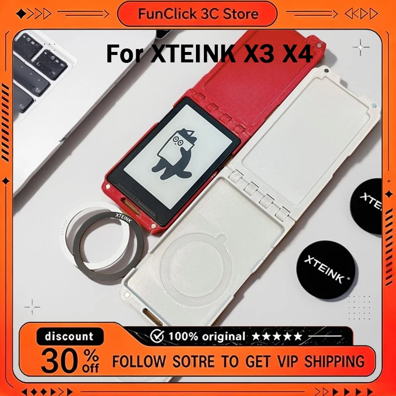For XTEINK X3 X4 Magnetic Case Flip Cover Suction Work Card Protective Shell Simple and Comfortable To Operate