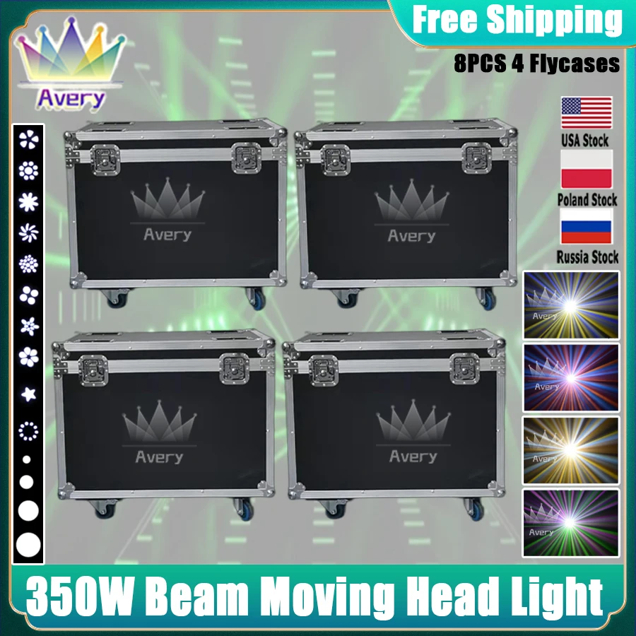 

0 Tax 4Pcs Flight Case For Sharpy Beam 350W 17r Moving Head Light Beam 17r Bulb Moving Head Lights Beam Spot Wash Stage Lights