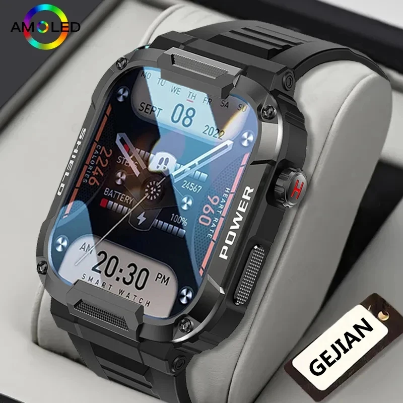 

GEJIAN MK66 Smart Watch Men Large Battery Music Playback Fitness Tracker IP68 Waterproof Bluetooth Call Sports Smart Watch