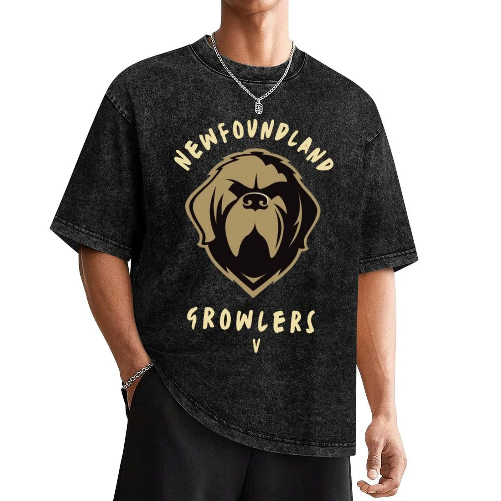 

newfoundland growlers v T-Shirt valentines boutique clothes vintage rapper graphic tees outfits for men