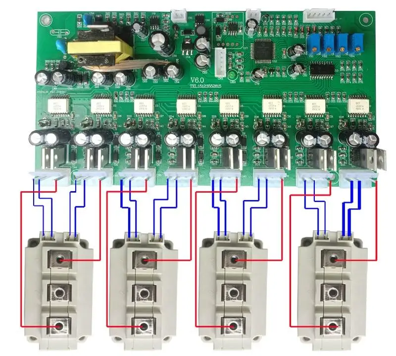 Three-phase Four-pin Sine Wave IGBT Module Driver Board V6.0 Inverter Control Board RS485 Communication