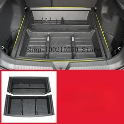 ABS Car Rear Trunk Bottom Storage Box Organizer For VW ID.4 CROZZ ID4 X 2024-2021 ID4 Cargo Storage Case Accessories