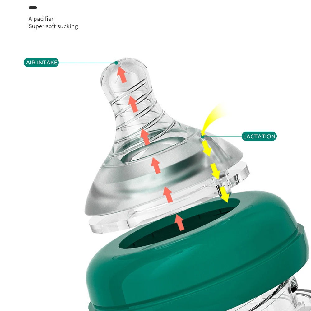 1pc 160ML 新生児ガラスボトル、広い口径、BPA フリー、クリアスケール、高ホウケイ酸ガラス、高温耐性、ギフト