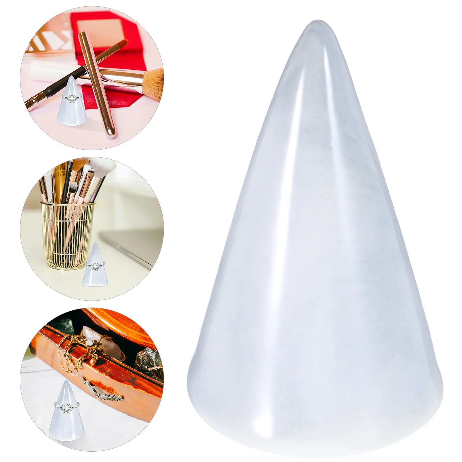 

Керамическая подставка-конус для колец, устойчивая к царапинам, органайзер для ювелирных изделий для рабочего стола, дома и розничной торговли