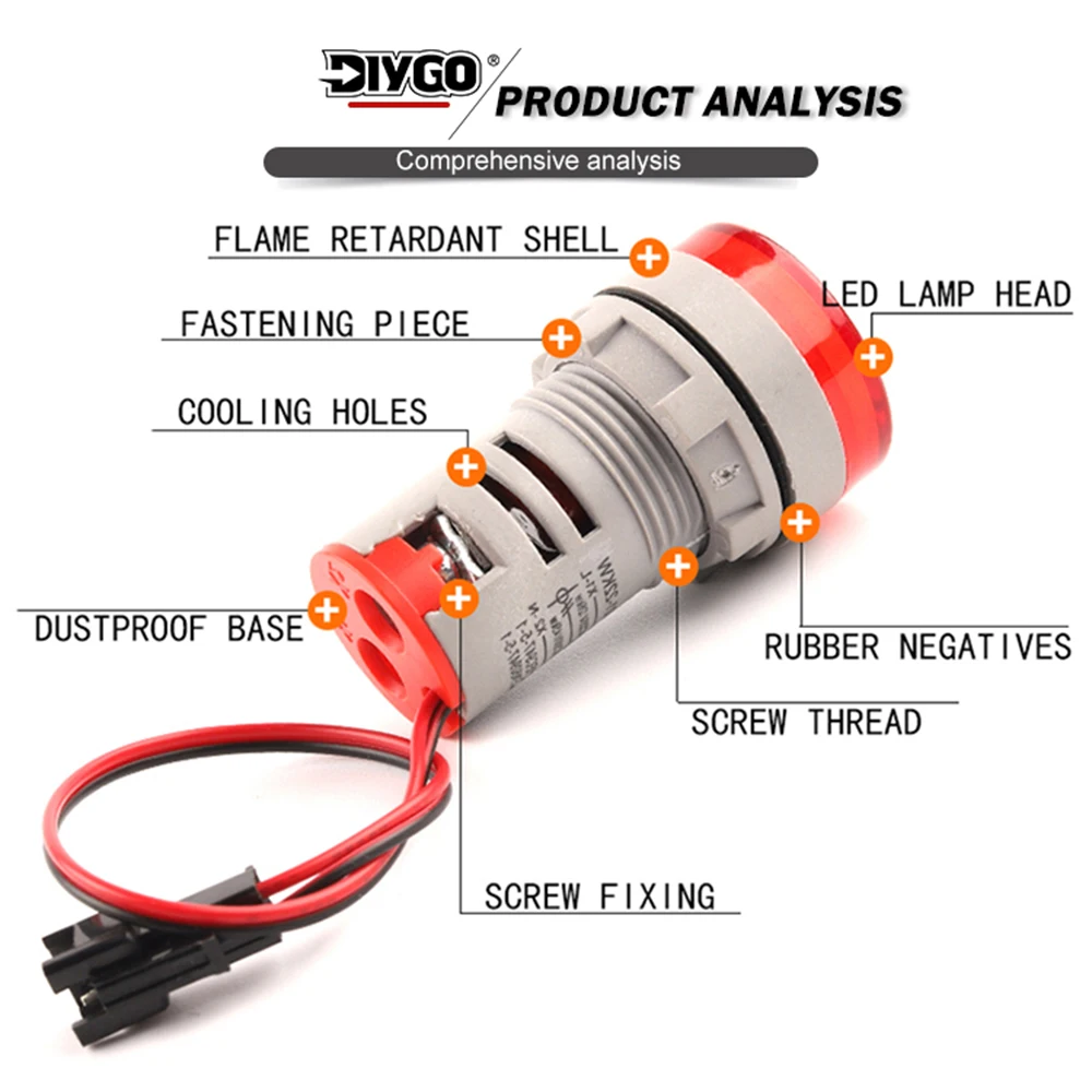 22mm AD101-22KW+W energie tester měřič střídavého 220V-380V LED dvojí digitální displej energie indikátor max.26kw-max.45kw oběžník obrazovka