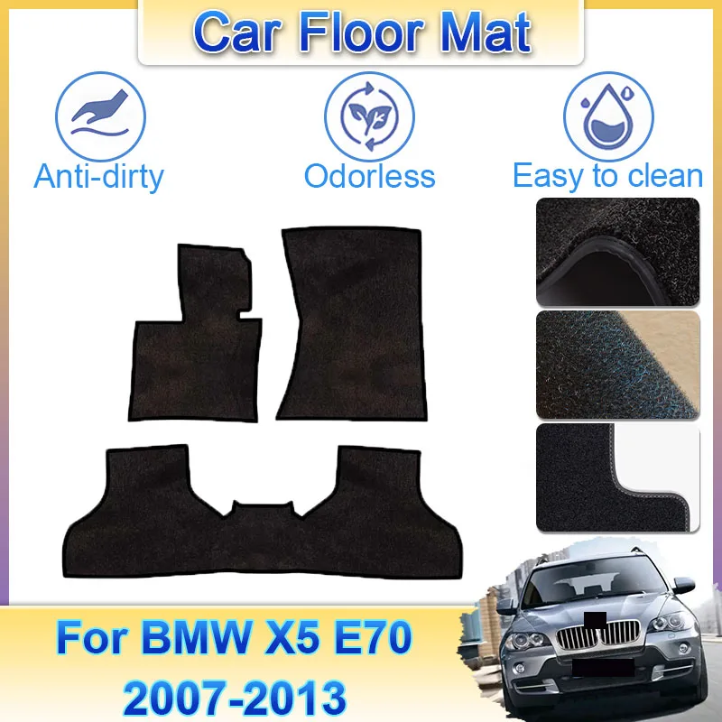 Car Mats Floor For BMW X5 E70 5seat 2007 2008 2009 2010 2011 2012 2013 Anti-dirty Pads Floor Carpet Foot Covers Auto Accessories