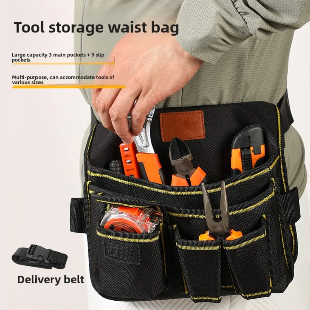 

Wear-resistant Oxford fabric multi-functional tool belt bag for maintenance, hardware tools, waterproof work belt bag
