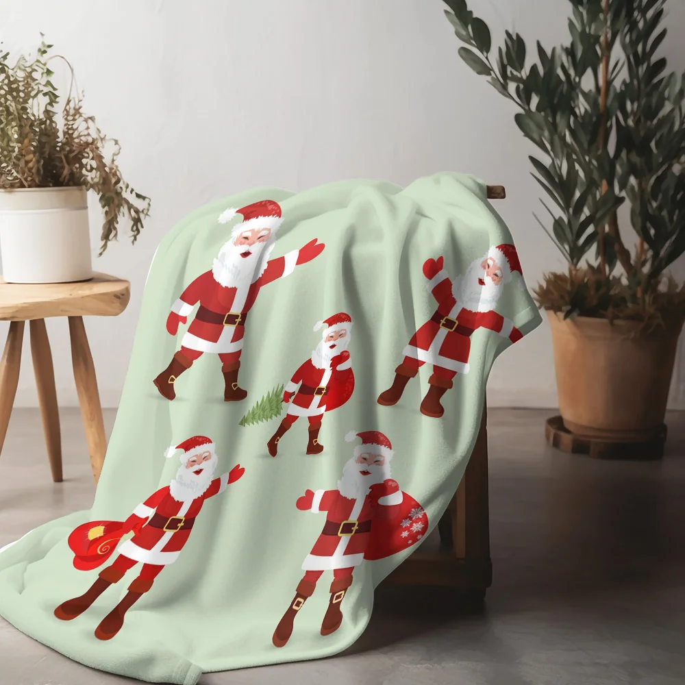TU Cozy Throw Blanket Soft Fluffy Warm Sherpa Fleece Lightweight Bedspread Home Decor Gift Holiday Christmas Pattern