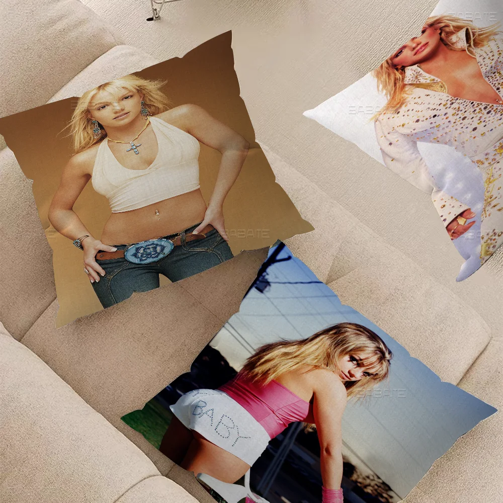 Singer B-britney S-spears Personalized Picture Text Home Decorative Pillows Household Gifts 45x45cm