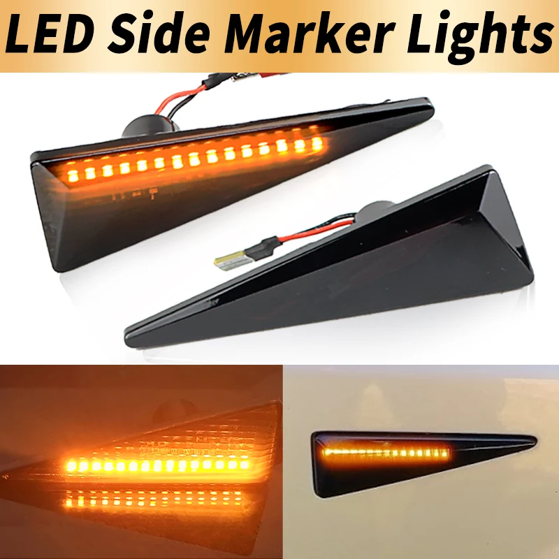 2PCS LED Side Marker Turn Signal Lights Canbus For Renault Megane MK2 CC Espace MK4 Scenic MK2 Wind Avantime Thalia 2 Vel Satis