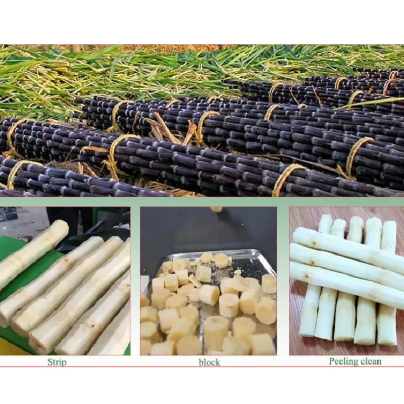 الفولاذ المقاوم للصدأ مكشطة قصب السكر الصغيرة آلة تقشير قصب السكر آلة قطع قصب السكر