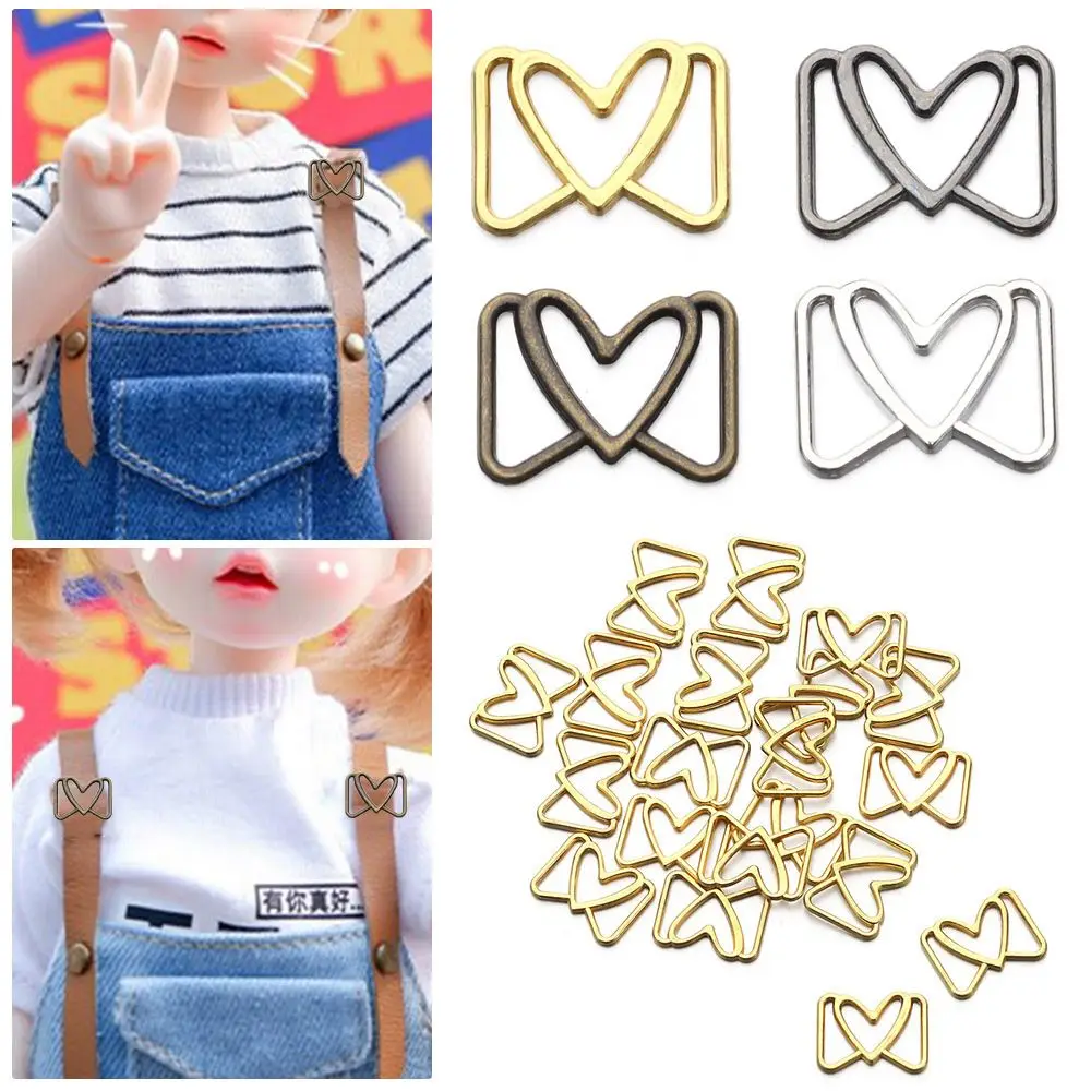 20pcs High Quality 8mm Girls Toys 4 Colors Diy Dolls Buckles Tri-glide Buckle Doll Bags Accessories Pattern Belt Buttons