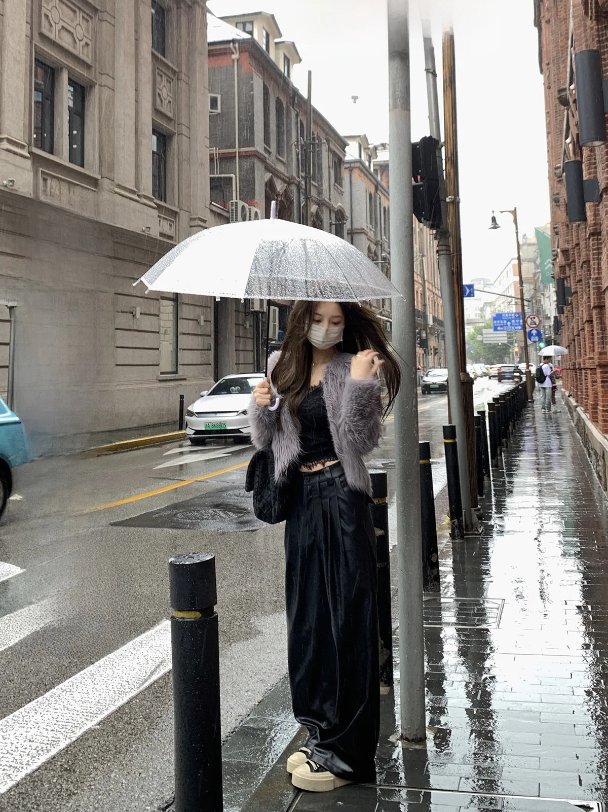 

Прямые повседневные брюки с высокой талией, женские двухцветные брюки, новинка осени 2023, универсальные удобные женские брюки для похудения