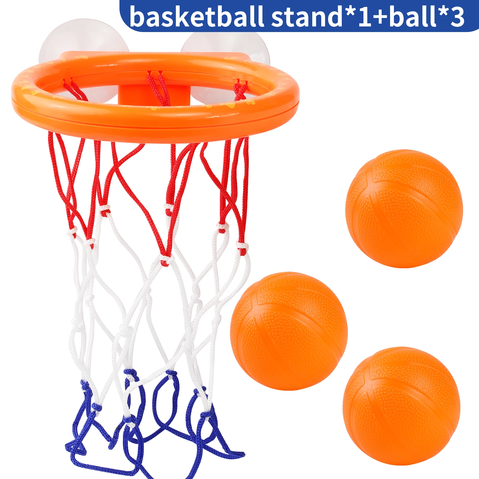 Giocattoli da bagno: mini canestro da basket per vasca da bagno per bambini, canestro da basket con ventosa e set da 3 palline per ragazzi e ragazze, Halloween/Natale