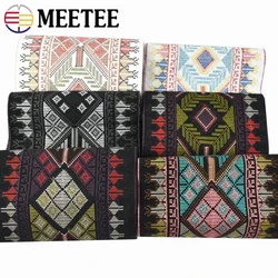 22.5cm Meetee Jacquard Webbing Strap Embroidered Craft Decoration Ribbons for Clothes Bag Braid Ribbon DIY Sewing Accessoriess