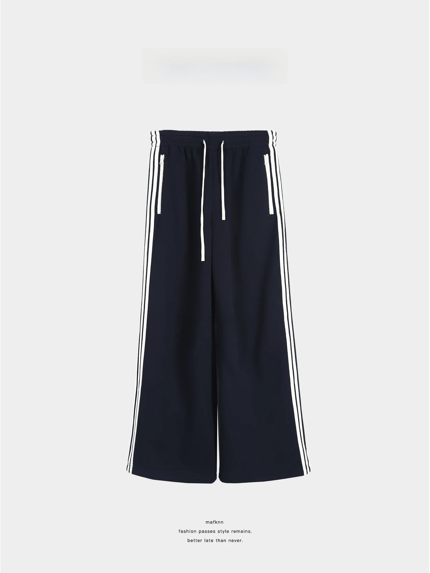 

JoJo Private Label Casual Pants Women's Loose Fit Straight Leg Knitted Trousers Striped plus Size Comfortable Cotton Blend