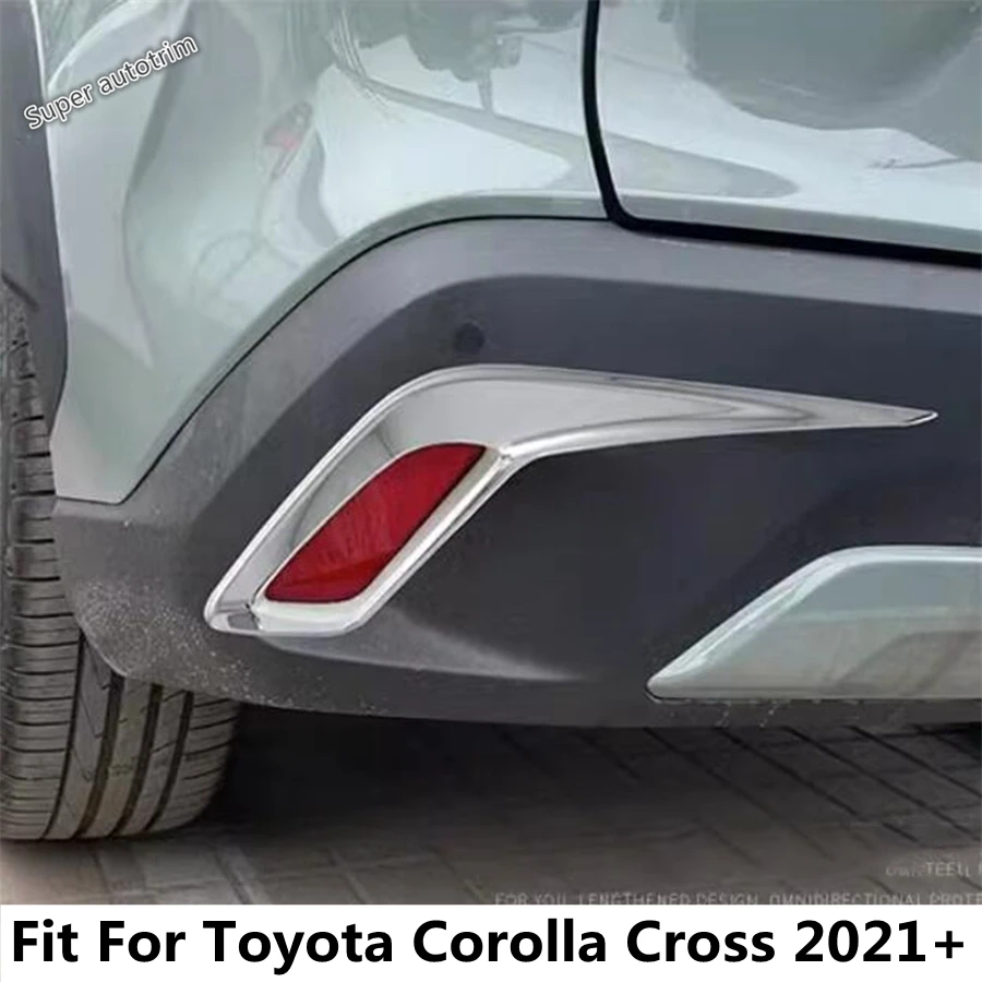 

For Toyota Corolla Cross XG10 2021 - 2024 Car Rear Fog Lamp Light Frame Decoration Cover Trim ABS Chrome Accessories Exterior