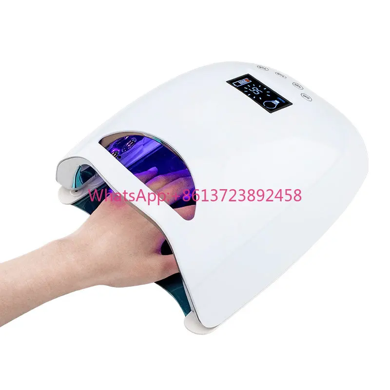2025 Customize Logo Special New Design Cordless Rechargeable 48w LED UV Nail Lamp Polish Gel Dryer Machine Salon Manicure Use