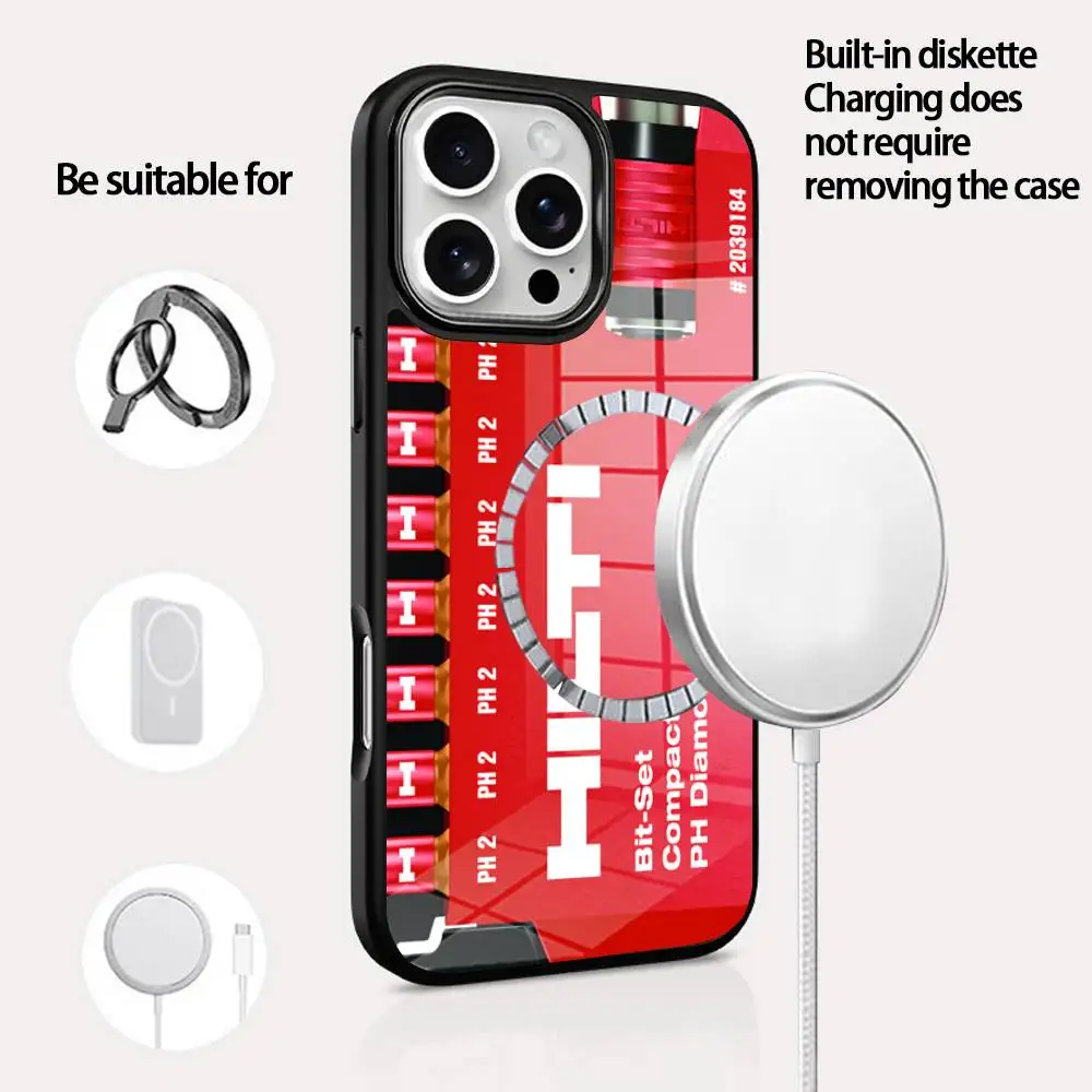 

Tool-box Brand H-HiltiS Tools Phone Case For IPhone 16 15 14 13 12 11 Pro Max Plus Mini Magsafe Mirror Wireless Magnetic Cover