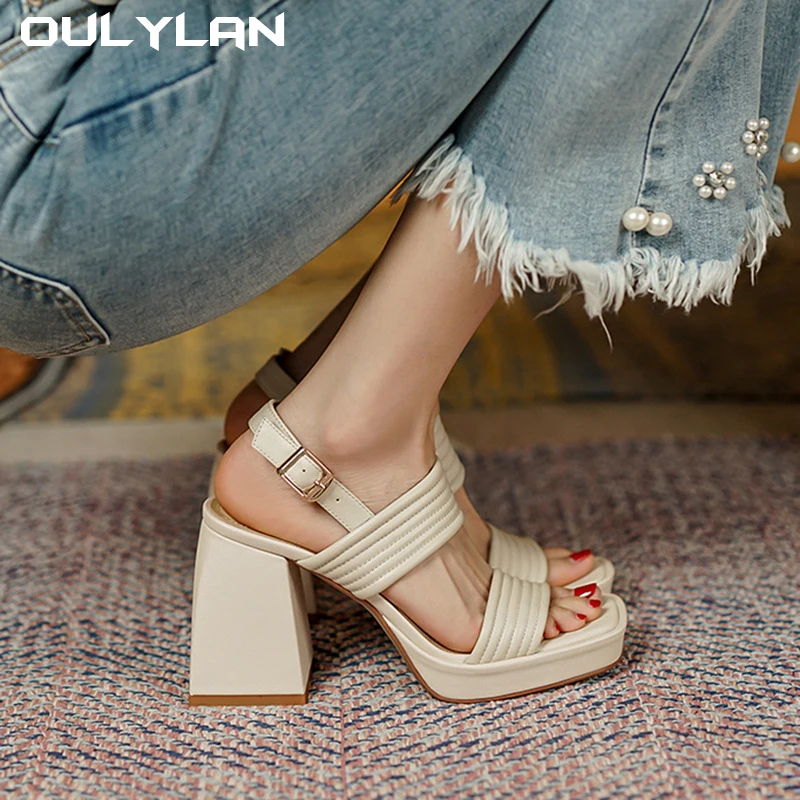 Women Fish Mouth Platform High Heels Wedges Buckle Slope Sandals Women Shoes Woman Platform High Heels Sandals High Heels