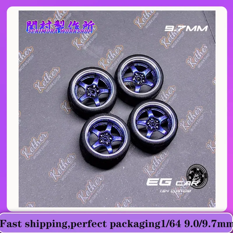 

Модифицированная ступица колеса автомобиля 1/64 EGwheels GT-AV/r701/LMGT1/57pro/sw388 9,0/9,7 мм Подходит для статических моделей автомобилей 1:64, полимерные колеса