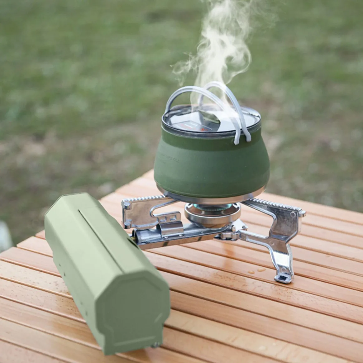 Outdoor Picnic Mini Multi Fuel Cooking Furnace Butane Portable Folding Camping Gas Stove with Adjustable Fire