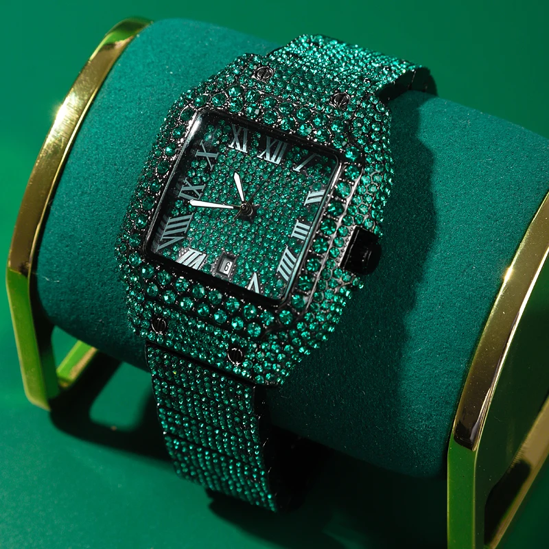 Men's Retro Diamond Watch | Multi functional | Stainless Steel Diamond Strap