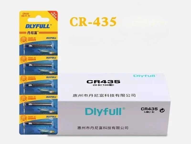 CR435 Luminous Electric Battery CR 435 Fishing Floats Lithium Pin Battery Tackles Night Fishing Float