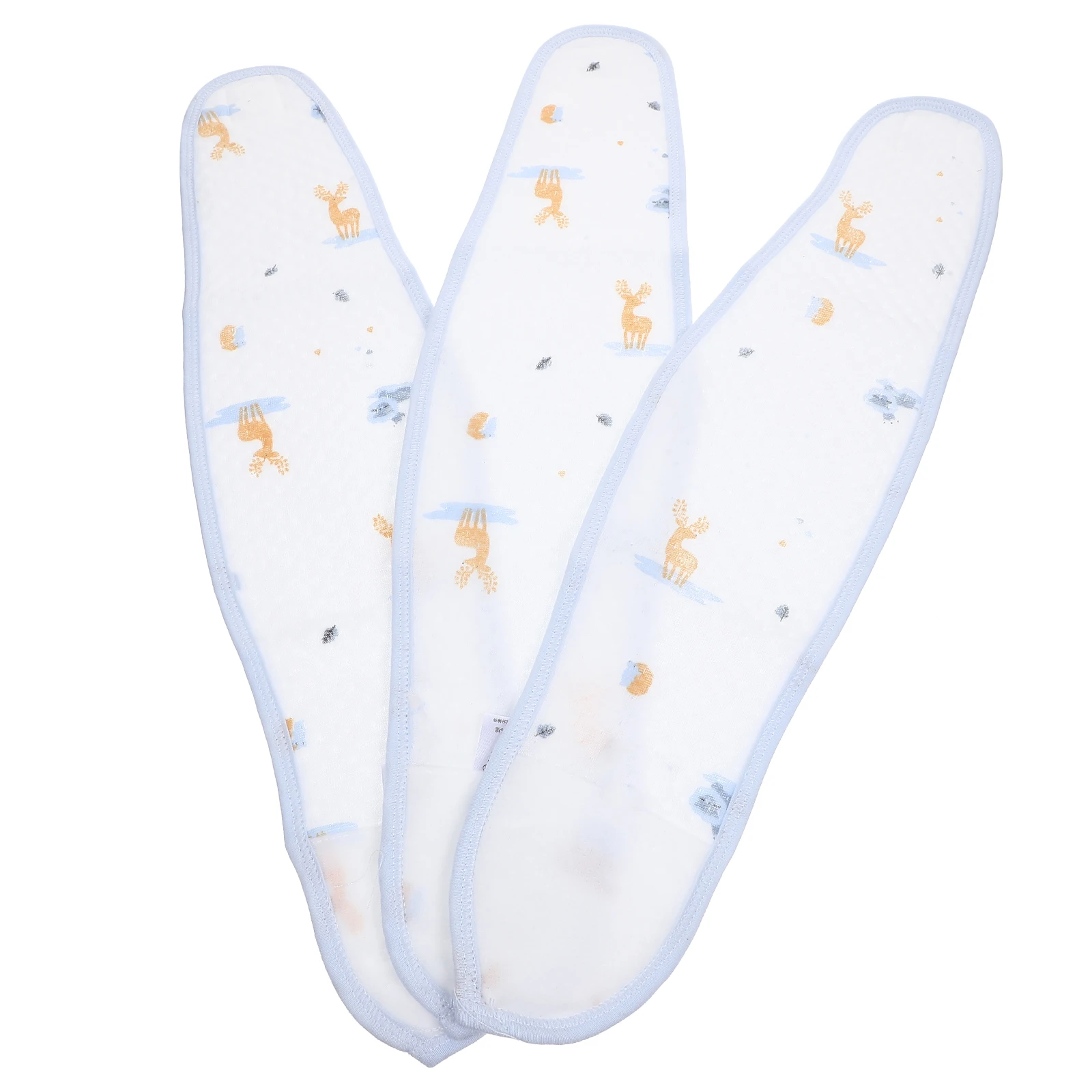 

3pcs Baby Belly Band Cotton Navel Hernia Belt Toddler Blue Printed Postpartum Umbilical Cord Bag Infant Warm Wrap