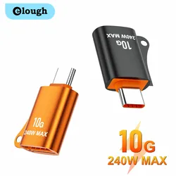 Elough 10A OTG USB 3.0 To Type C Adapter USB C Male To USB Female Converter Fast Charging Adapter For iPhone 15 Macbook Xiaomi