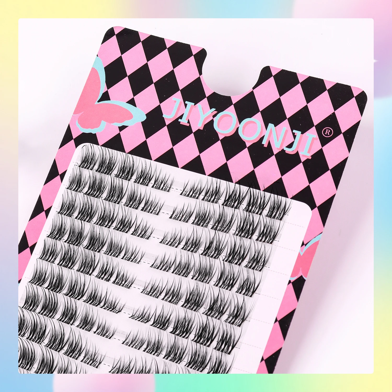 100 Clusters of Natural Eyelashes, Light and Fluffy, Long and Curled, Naturally Enhance the Eyes, Photogenic Style for Female Groups, DIY Self-Grafting False Eyelashes