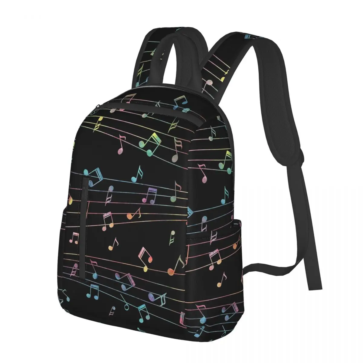 Music Notation Musical Notes (6) Student Backpack School Bag Hiking Travel Daypack for Boys Girls Bookbag Shoulder Bags
